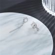 White Cat Eye & Silver-Plated Kitty Mismatching Drop Earrings For Discount