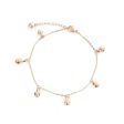 18K Rose Gold-Plated Bell Station Anklet Fashion