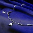 Sterling Silver Leaves Charm Anklet Discount