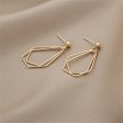 18K Gold-Plated Open Geometric Drop Earrings Supply