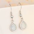 White Opal & Silver-Plated Teardrop Earrings Online Hot Sale