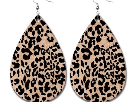 Yellow Polystyrene & Silver-Plated Leopard Drop Earrings For Sale