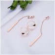 18K Rose Gold-Plated Bar & Ring Drop Earring Fashion