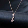 18K Rose Gold-Plated Falling Star Pendant Necklace For Sale