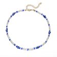 Blue Acrylic & 18K Gold-Plated Evil Eyes Beaded Choker Necklace Sale