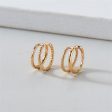 18K Gold-Plated Half Twine Layered Ear Cuffs Hot on Sale