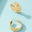 18K Gold-Plated Stripe Huggie Earrings Online now