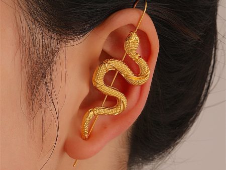 18K Gold-Plated Snake Ear Cuff For Sale