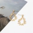 18K Gold-Plated Leaf Cluster Drop Earrings Discount