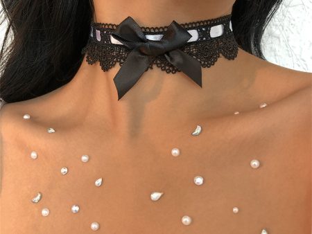 Black & White Bow Choker Discount