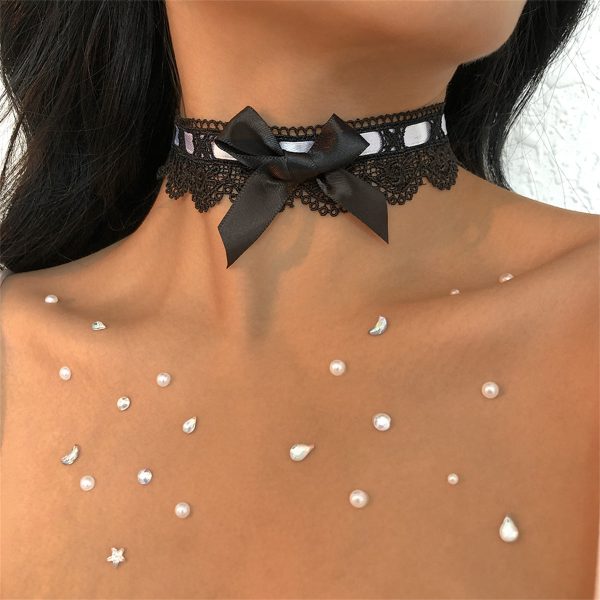 Black & White Bow Choker Discount