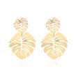 18K Gold-Plated Plantain Leaf Drop Earrings Online Sale