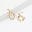 18K Gold-Plated Leaf Cluster Drop Earrings Discount