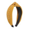 Dark Yellow & Cubic Zirconia Knot Hard Headband Online