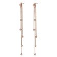 18K Rose Gold-Plated Graduated Bead Drop Earrings For Cheap