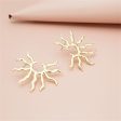 18K Gold-Plated Sun Stud Earrings Online Sale