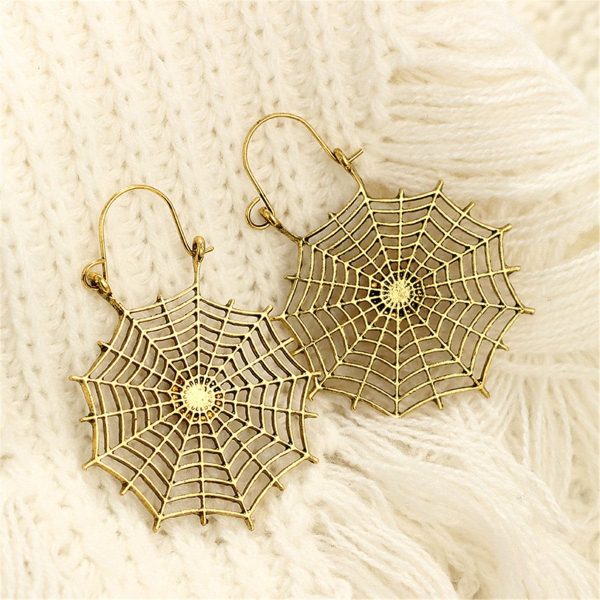 18K Gold-Plated Cobweb Drop Earrings Online