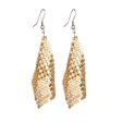 18K Gold-Plated Matt Drop Earrings Online Sale