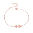 18K Rose Gold-Plated & Cubic Zirconia Double Frosted Fish Anklet Online now