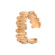 18K Gold-Plated Stacked Bar Ear Cuff on Sale