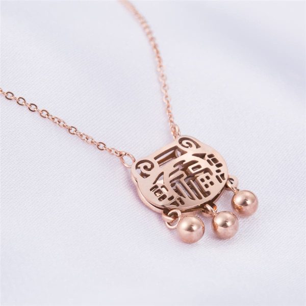 18K Rose Gold-Plated Lock Of Longevity Pendant Necklace on Sale