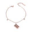 18K Rose Gold-Plated & Cubic Zirconia Abacus Charm Anklet Discount