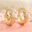 18K Gold-Plated Weaving Hoop Earrings For Discount