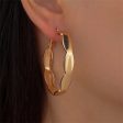 18K Gold-Plated Wave Hoop Earrings Online Sale