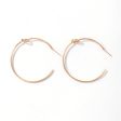 18K Gold-Plated Knot-Accent Thin Hoop Earrings on Sale