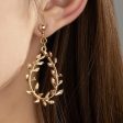 18K Gold-Plated Botanical Wreath Drop Earrings Discount