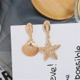 18K Gold-Plated Starfish & Shell Drop Earrings Discount