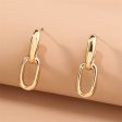 18K Gold-Plated Interlocked Cable Chain Drop Earrings Fashion