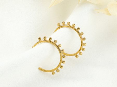 18K Gold-Plated Botanical Huggie Earrings Online