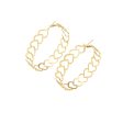 18K Gold-Plated Openwork Heart Hoop Earrings Online Sale