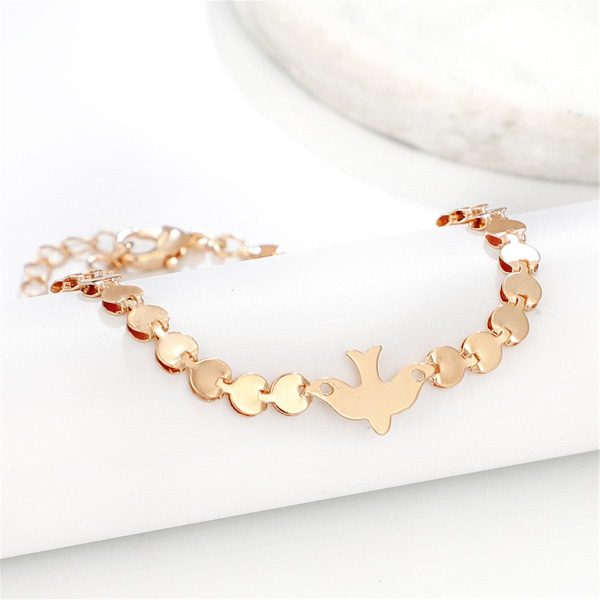 18K Gold-Plated Bird Bracelet Online now