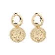 18K Gold-Plated Coin Repoussé Drop Earrings Online Hot Sale