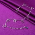 Silver-Plated Open Star Anklet For Discount