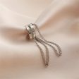 Silver-Plated Layered Chain Ear Cuff Fashion