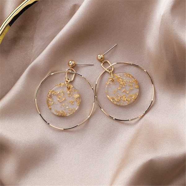 18K Rose Gold-Plated Geometric Drop Earrings Online Sale