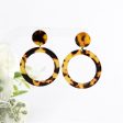 Tortoise Open Circle Drop Earrings Cheap