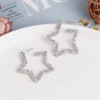 Silver-Plated Geometric Star Hoop Earrings Online Hot Sale