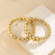 18K Gold-Plated Stacked Beaded Hoop Earrings on Sale