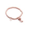 18K Rose Gold Calabash & Chinese Letter Charm Stretch Bracelet For Discount