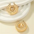 18K Gold-Plated Shell Huggie Earrings on Sale