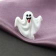 White & Silver-Plated Ghost Adjustable Ring on Sale