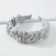 Cubic Zirconia & Gray Ruffled Hard Headband Online Sale