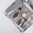 Black Acrylic & 18K Rose Gold-Plated Stacked Rhombus Drop Earrings Online