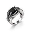 Black Crystal & Cubic Zirconia Ring For Sale