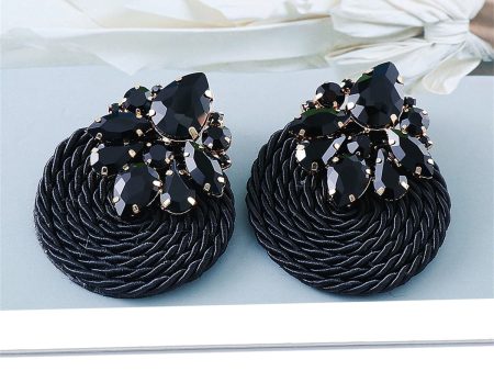 Black Crystal & Cubic Zirconia 18K Gold-Plated Round Drop Earrings Online Sale