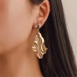 18K Gold-Plated Textured Drop Earrings For Cheap